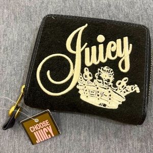 NWT, Juicy Couture Classic Wallet, Black Trifold